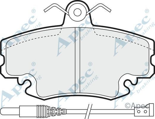 APEC BRAKING stabdžių trinkelių rinkinys, diskinis stabdys PAD810